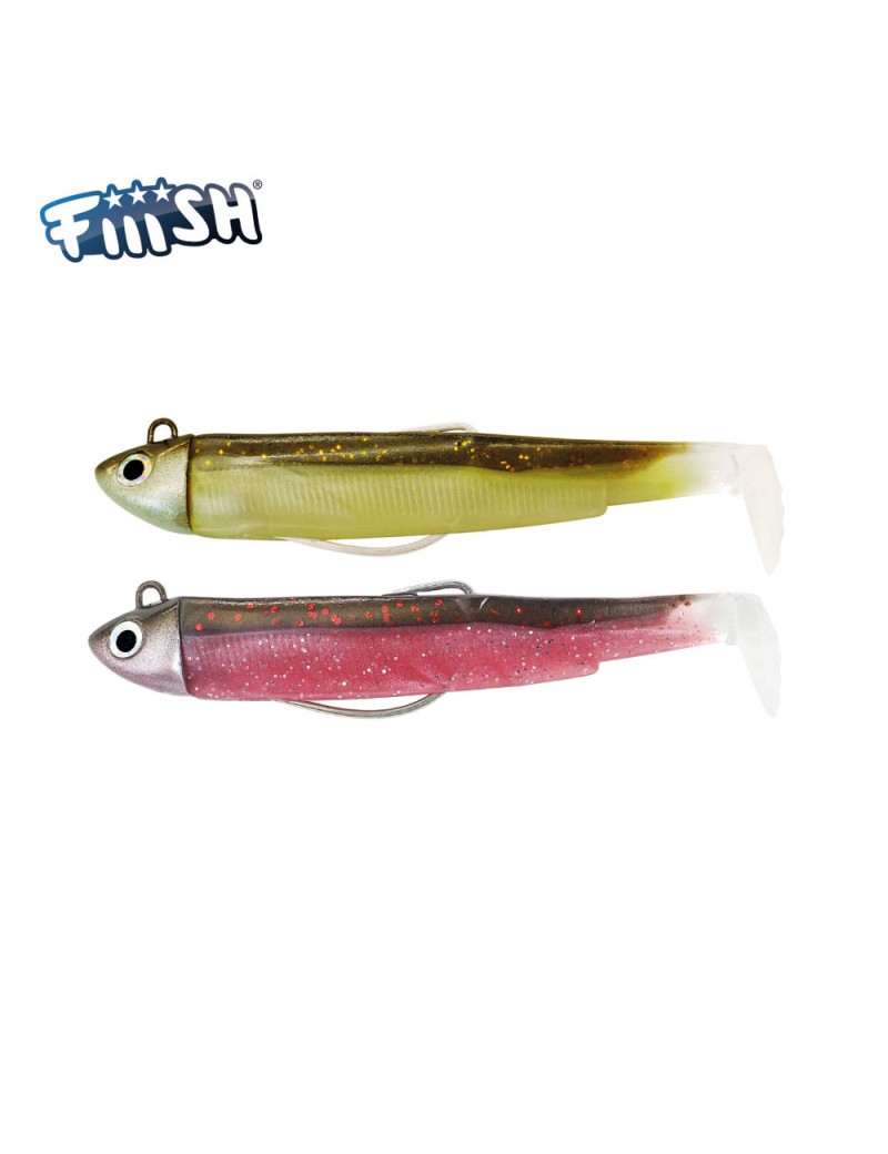 Fiiish Black Minnow 120 N. 3 Corpo Ricambio In Silicone Colore OR Bleu - [BM959